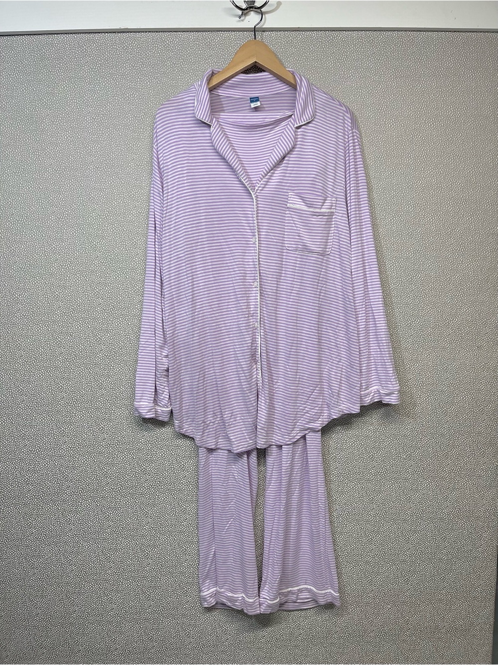 XL Old Navy Maternity Striped Pajama Set  Lavender & White